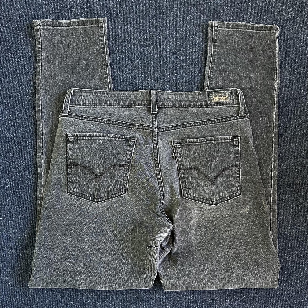 Levi's‎ Jeans Womens 28 Charcoal Gray Wash Mid Rise Skinny Slim Stretch Denim
